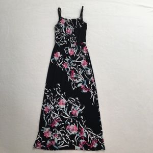 White House Black Market Floral Maxi Dress, XS